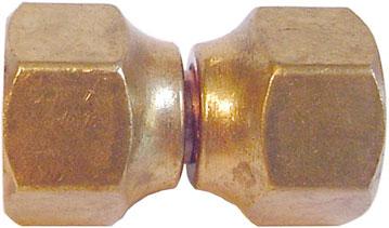Marshall Excelsior Propane Adapter Fitting; 3/8 Inch Female x 3/8 Inch Female; Brass for Various RVs (ME-US4-6)