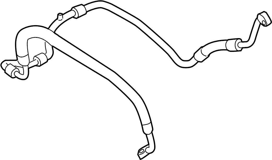 Hose Suction Line AC Air Conditioning (A/C) Refrigerant Coolant Pipe Fits Beetle, Beetle Convertible, Jetta, Jetta GLI 2017-2018 (5C0820743BM)