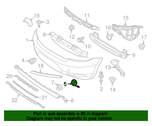 Tow Cap Cover for 2016-2018 Beetle (5C5807441CGRU)