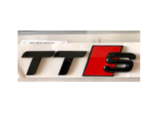 Black "TTS" Nameplate for 2016-2024 Audi TTS (8S0 853 736 A T94)