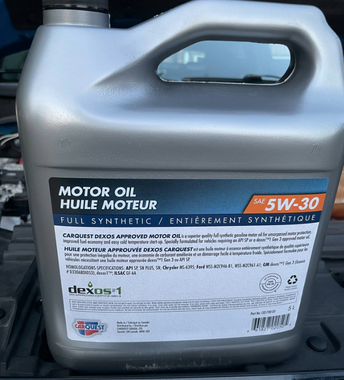 Carquest 5L 5W30 Synthetic Motor Oil for Various RVs (CQ1700-05)