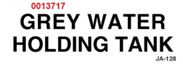 Decal Grey Water Holding Tank for Various RVs (0013717)