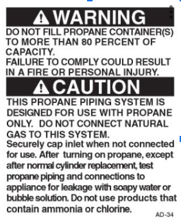Decal Warning Portable Water (OO10909)