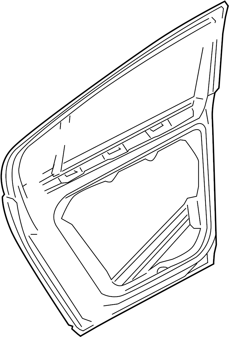 Door Left Rear for 2008-2010 VW Passat (3C5 833 055 H)