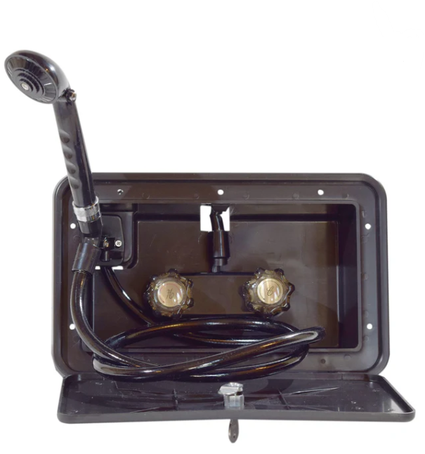 Valterra Exterior RV Shower Assembly (Black) for Various RVs